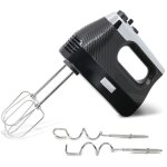 Briebe - hm1174blk elegance batteur electrique cuisine mixeur sp�cial p�tisserie 5 vitesses + turbo 400w ...