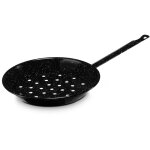 Levante poele à chataignes induction 26 cm acier Émaillé tous feux feu, gaz, four noir - briebe Levante poele à chataignes induction 26 cm acier Émaillé tous feux feu, gaz, four noir - briebe