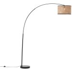 Brilliant - lampadaire arc wiley 2, 1m bois clair / noir 1x a60, e27, 42w, adapt� aux lampes normales ...