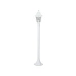 Lampadaire extrieur brilliant nissie - blanc - mtal / verre - 1xe27 60w - ip44