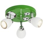 Brilliant lampe soccer led spotrondell 3flg blanc / vert - noir - blanc 3x led - par51, gu10, 3w lampes ...