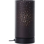 Brilliant - lampe de table brillante scarlett, 24 cm, e27, effet lumineux. noir mat.