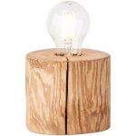 Lampe, lampe de table trabo 10cm pin teint, bois, 1x a60, e27, 25w, lampes normales (non incluses), ...