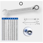 Brilliant tools - cl�s polygonales � cliquet contre - coud�es, 15 mm
