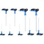 Brilliant tools - jeu de cl�s m�les coud�es 6 pans creux � t�te sph�rique � poign�e en t, 9 pi�ces