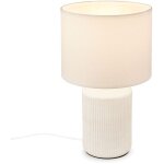 Briloner ino lampe de table, abat - jour en tissu, interrupteur  cble, pied en cramique, blanc, 22 ...