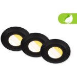 Briloner klira lot de 3 spots led encastrables pour salle de bain, intensité lumineuse variable, interrupteur ... Briloner klira lot de 3 spots led encastrables pour salle de bain, intensité lumineuse variable, interrupteur ...