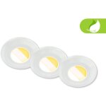 Briloner - klira set de 3 spots led encastrables 230v pour salle de bain, interrupteur cts, ra90 haute ... Briloner - klira set de 3 spots led encastrables 230v pour salle de bain, interrupteur cts, ra90 haute ...