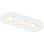 Briloner - kulana mini led spot encastré salle de bain, set de 3, ip44 protection contre les projections ... Briloner - kulana mini led spot encastré salle de bain, set de 3, ip44 protection contre les projections ...