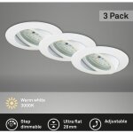 Briloner - lampe led encastr�e leuchten attach dim, 6, 5 w, 570 lm, ip23, blanc, plastique, intensit� ...