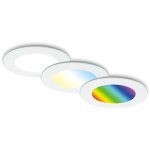 Briloner - led encastr�es salle de bain rgb t�l�commande dimmable minuterie ip65 �9, 2cm blanc