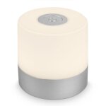 Led lampe de table à accu 7 cm 2w 150lm chrome Led lampe de table à accu 7 cm 2w 150lm chrome