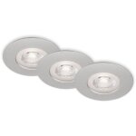 Briloner - luminaires encastr s led spot encastr salle de bain lot de 3 dimmable chrome 4, 9w 9cm Briloner - luminaires encastr s led spot encastr salle de bain lot de 3 dimmable chrome 4, 9w 9cm