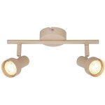 Briloner plafonnier orientable 27, 5cm douille gu10 max. 9w 2 lampes beige - spot plafond salon couloir ...