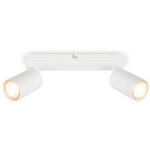 Briloner - spot de plafond, orientable, on / off via interrupteur mural, blanc, dimensions: 15, 5x5, ...