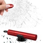 Brise - vitre 2 en 1, coupe - ceinture de s�curit� et brise - vitre, outil d'�vacuation (rouge) ensemble ...