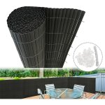 Brise - vue en pvc 90 x 300 cm ? clture brise - vue anthracite brise - vent pour jardin, balcon et terrasse ...