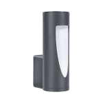 Brit - aplique exterior led con luz clida 3000k para jardn y terraza ip54 de color gris urbano