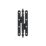 Bros - paumelle n�1 vase rustique n�3 bouts ronds - acier - 140 x 55 mm - epoxy noir - 3ard145b