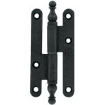 Bros - paumelle � vase rustique 110x55mm gauche acier noir 16arg115b