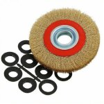 Brosse diamtre 150 mm disque en fil d'acier pour meuleuse d'tabli