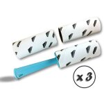 Brosse adh�sive rouleau extra - collant pour poils d'animaux cheveux peluches - lot de 3 - brosse adh�sie ...
