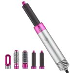 Brosse � cheveux 5 en 1 brosse � cheveux professionnelle pince � cheveux s�che - cheveux rotatif air ...