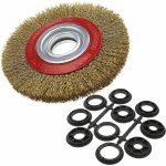 Brosse circulaire en acier pour nettoyer touret à meuler, diamètre 150mm Brosse circulaire en acier pour nettoyer touret à meuler, diamètre 150mm