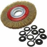 Brosse circulaire en acier pour nettoyer touret à meuler, diamètre 150mm - tigrezy Brosse circulaire en acier pour nettoyer touret à meuler, diamètre 150mm - tigrezy