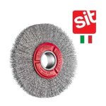 Brosse circulaire sit acier ondul� pour touret 200 mm