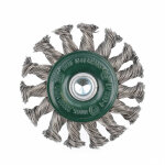 Brosse circulaire torsad�e d75x12x6 fil inox ondul� 0. 30