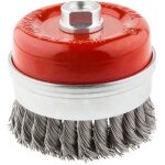 Brosse métallique en graphite 65 mm - pour acier inoxydable et résistant aux acides Brosse métallique en graphite 65 mm - pour acier inoxydable et résistant aux acides