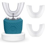 Brosse � dents automatique ultrasonique en forme de u � 360�, brosse � dents blanchissante �tanche ipx7, ...