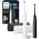 Brosse a dents philips hx7109 / 01 - sonicare - double manche serie 5300 - blanc & noir - el�ctrique