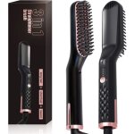 Brosse lissante pour cheveux, 3 en 1 brosse chauffante fer a lisser lisseur barbe, anti - br�lure ionique ...