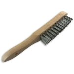Brosse m�tallique � main type soudeur fil laiton ou inox rond lisse sur 4 rangs - quantit� x 1 - 4 rangs ...