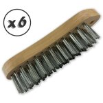 Kibros - brosse métallique à main type violon fil laiton ou inox rond lisse sur 5 rangs - quantité x ... Kibros - brosse métallique à main type violon fil laiton ou inox rond lisse sur 5 rangs - quantité x ...