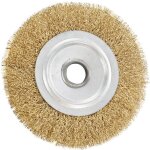 Brosse m�tallique ronde avec trou de bobine, fil d'acier doux ou dur, roue de fil d'acier 125 16 0, 3 ...