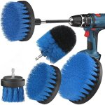Brosse nettoyage perceuse 4 pices, brosse pour perceuse voiture carrelage tapis baignoire cuisine toilettes ...