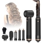 Brosse de s�che - cheveux 5 en 1 coiffeur � ions n�gatifs avec bigoudi amovible brosse � air chaud multifoncti ...