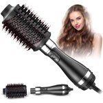 Brosse soufflante, one - step s�che - cheveux volumisant, 4 - en - 1 brosse � air chaud grand, brosse ...