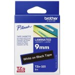 Ruban d'�tiquetage brother tze, tz tze - 325 couleur de ruban: noir couleur de police:blanc 9 mm 8 m