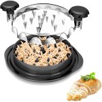 Broyeur de poulet, hachoir � poulet hachoir � viande manuel, avec poign�e ergonomique et couvercle transparent ...