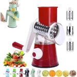 Broyeur rotatif, coupe - l�gumes multifonctionnel � manivelle, hachoir et trancheur de fruits et l�gumes ...
