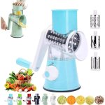 Broyeur rotatif, coupe - l�gumes multifonctionnel � manivelle, hachoir et trancheur de fruits et l�gumes ...