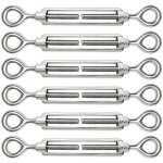 Bsr - tonchean tendeur � cages, 6 pi�ces tendeur de c�ble m5 r�glable en acier inoxydable 304 tendeur ...