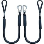 Bungee dock line avec crochet corde d'amarrage noire pour bateau 4 pieds paquet de 2 et noir