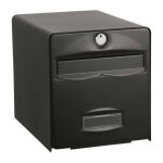 Burg wachter - boite aux lettres balthazar en acier galvanise - 2 portes - noir