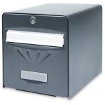 Burg - wachter bo�te aux lettres s�curis�e gris acier inoxydable
