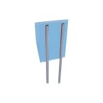 Support boite aux lettres univ. 150 acier noir